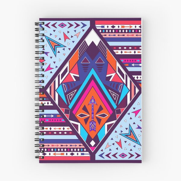 Item preview, Boho patchwork rhombus ethno arrows symbol  blue orange designed and sold by anzhelikamilisa.
