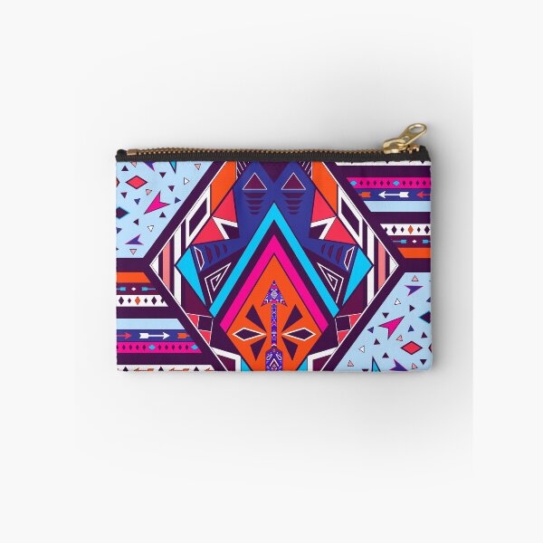 Item preview, Boho patchwork rhombus ethno arrows symbol  blue orange designed and sold by anzhelikamilisa.