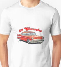 1957 Chevrolet Bel Air Design Slim Fit T-Shirt