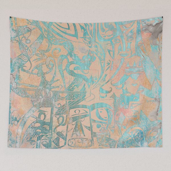 Item preview, Zamin - Rustic Blue/Yellow designed and sold by koorosh-nejad.