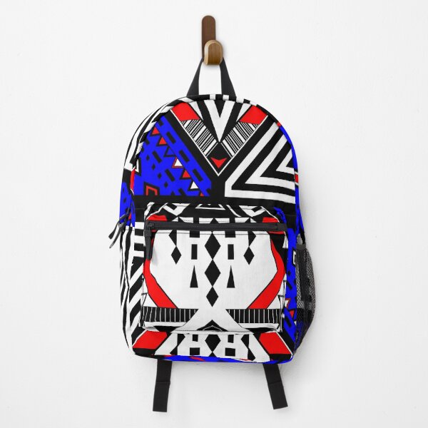 Item preview, patchwork rhombus ethno Boho symbol red blue graphics designed and sold by anzhelikamilisa.