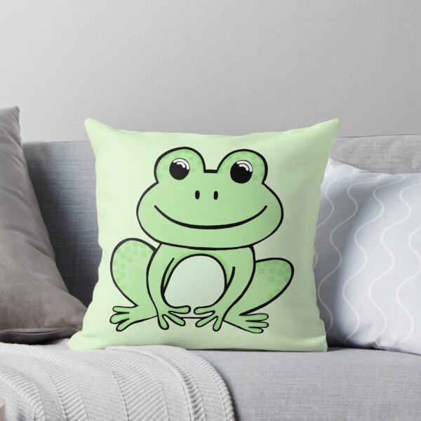 Item preview, Super Cute And Happy Light Green Frog  designed and sold by Barolina.