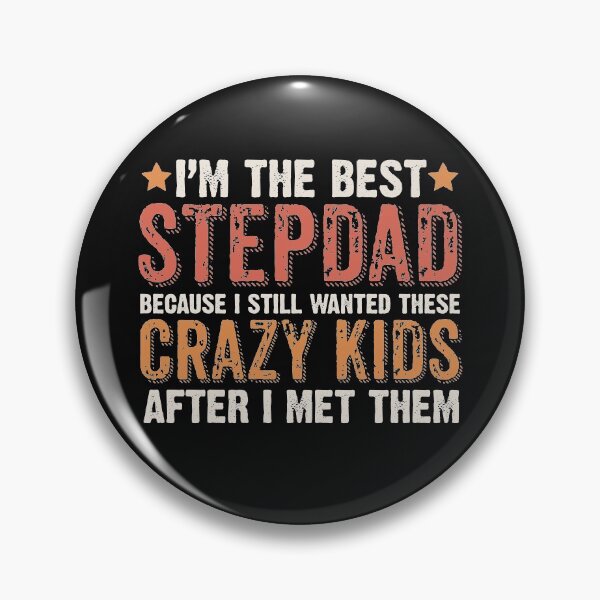Item preview, Best Step dad Of Crazy Kids Funny Father's Day Gifts for stepdad in vintage retro style designed and sold by alenaz.