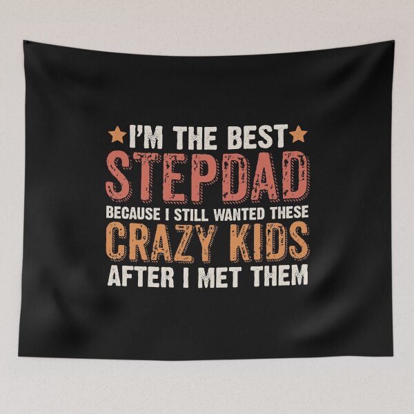 Item preview, Best Step dad Of Crazy Kids Funny Father's Day Gifts for stepdad in vintage retro style designed and sold by alenaz.
