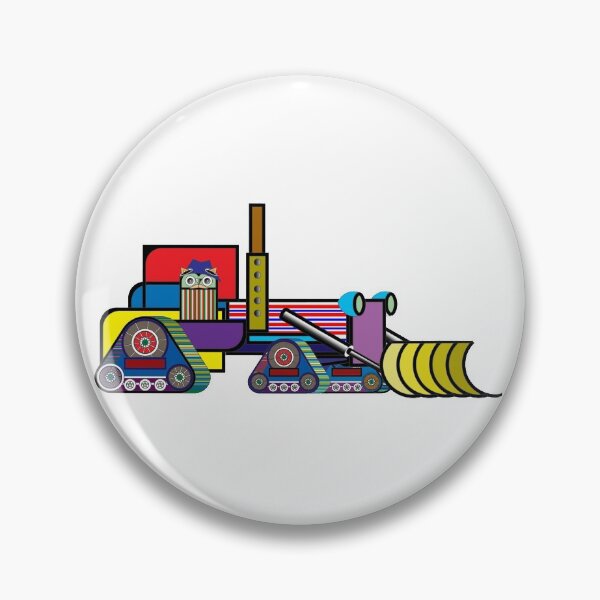 Item preview,  Owl as a farmer. (22nd tractor, bulldozer, chain wheel,) Kind of child, decorative, digital, colorful, designed and sold by Paszkan.