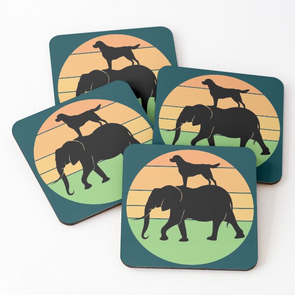 Item preview, elephant and dog / elephant silhouette / dog silhouette designed and sold by ramazis.