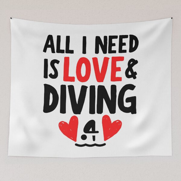 Item preview, All I need is love and diving designed and sold by TheGreenGoat.