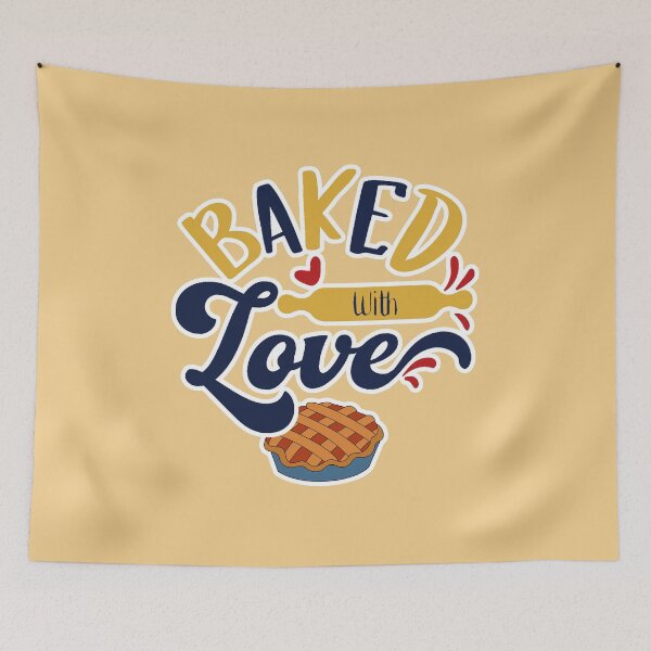 Item preview,  Baked With Love ( Blue and Mustard ) designed and sold by RomeoSketches.