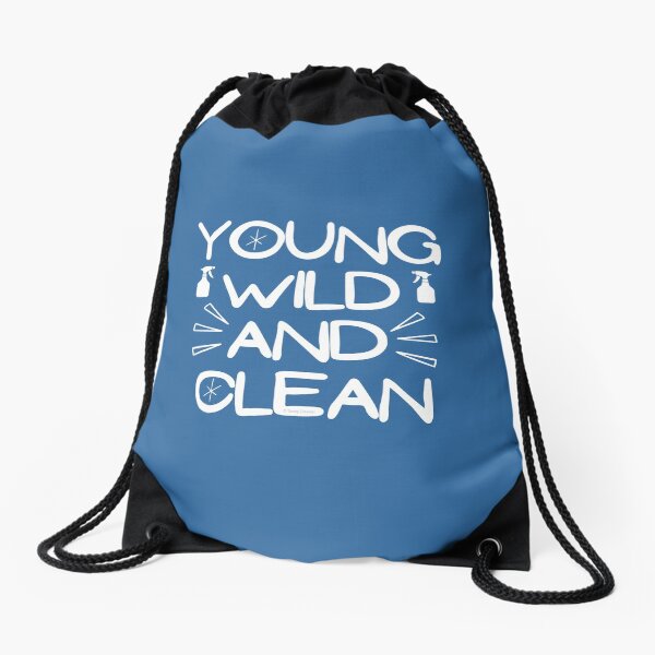 Item preview, Young Wild and Clean Housekeeping Cleaning Lady Spray Bottle Gifts designed and sold by SavvyCleaner.