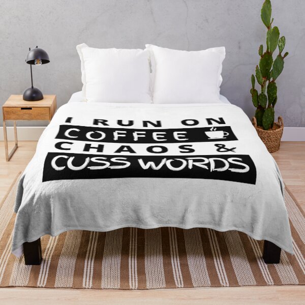 Item preview, I run on coffee chaos and cuss words designed and sold by LJ4EVER.