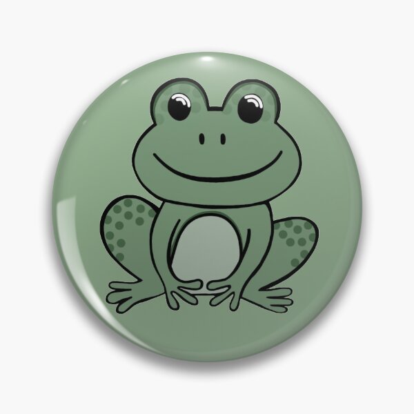Item preview, Super Cute And Happy Dark Green Frog designed and sold by Barolina.