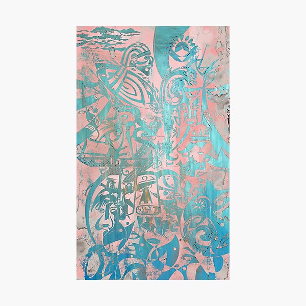 Item preview, Zamin, Ancient Persia - Rustic Pink/Blue designed and sold by koorosh-nejad.