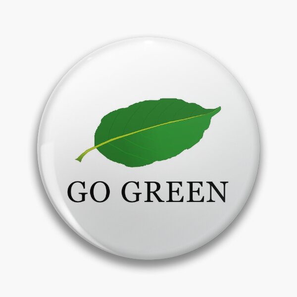 Item preview, Go Green message with leaf for nature lovers designed and sold by Srisaranya.