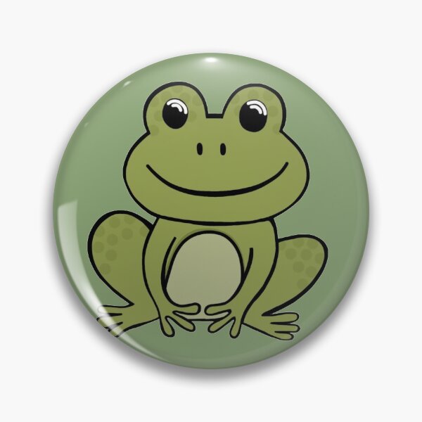 Item preview, Super Cute And Happy Khaki Green Frog designed and sold by Barolina.