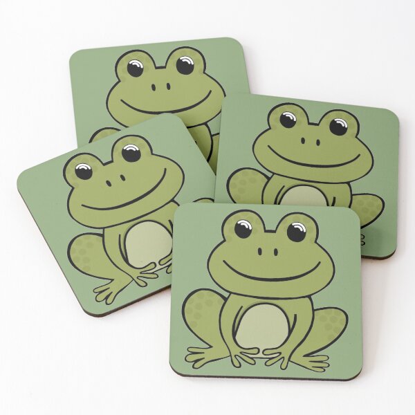 Item preview, Super Cute And Happy Khaki Green Frog designed and sold by Barolina.