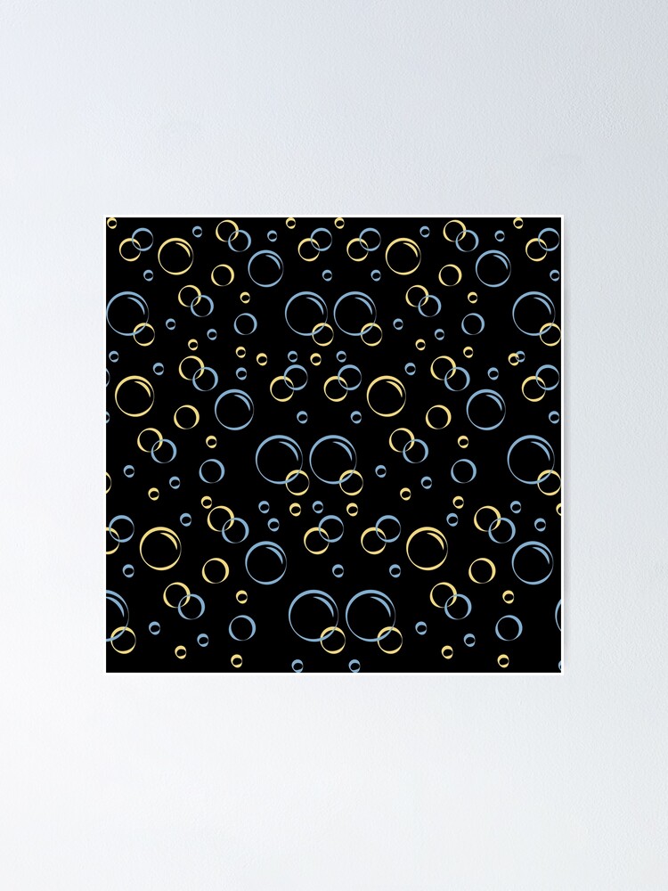 Thumbnail 1 of 3, Poster, Bubbles pattern designed and sold by cutecrazytshirt.