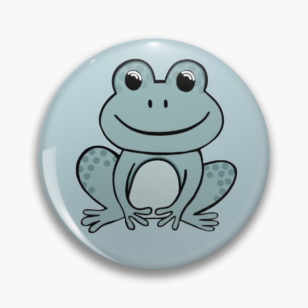 Item preview, Super Cute And Happy Pastel Blue Frog designed and sold by Barolina.
