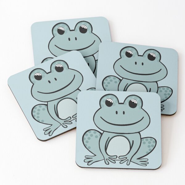 Item preview, Super Cute And Happy Pastel Blue Frog designed and sold by Barolina.