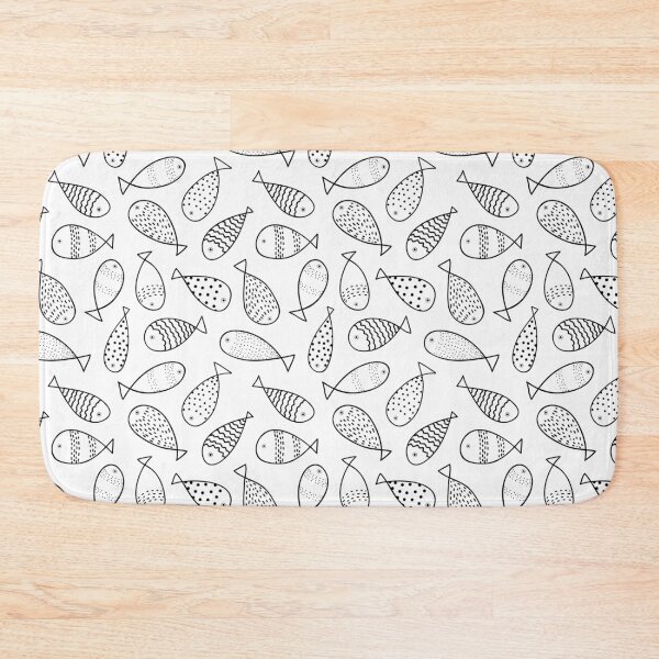 Item preview, Fishing Doodle on White designed and sold by The Wellington Boot.