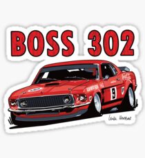 Ford 302 Boss Mustang Design Sticker