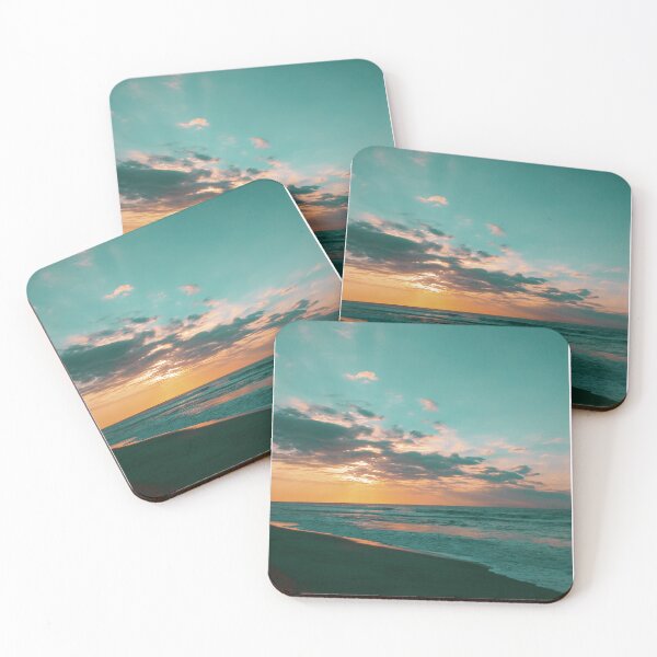 Item preview, Warm Teal Beach Sunset designed and sold by thegraypocket.