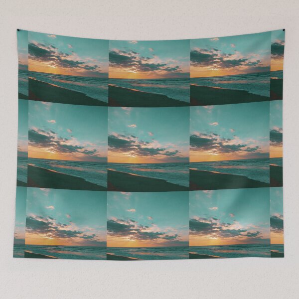 Item preview, Warm Teal Beach Sunset designed and sold by thegraypocket.