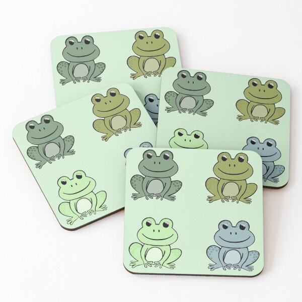 Item preview, Super Cute And Happy Colorful Green Frog Pattern designed and sold by Barolina.