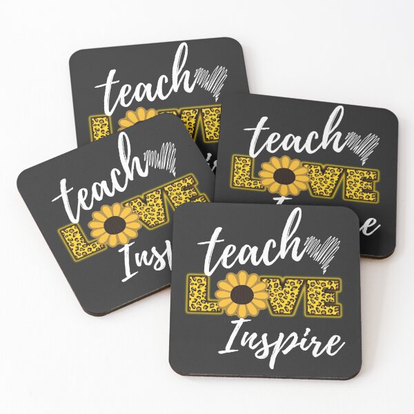 Item preview, Teach Love Inspire Cute Sunflower Leopard Cheetah designed and sold by ReichBourne.