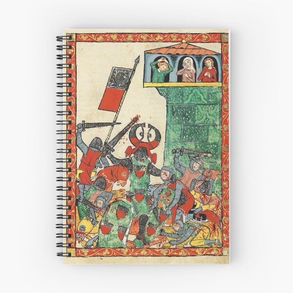 Item preview, COUNT  ALBRECHT  II IN BATTLE  ,FIGHTING MEDIEVAL KNIGHTS AND RED WILD ROSES designed and sold by BulganLumini.
