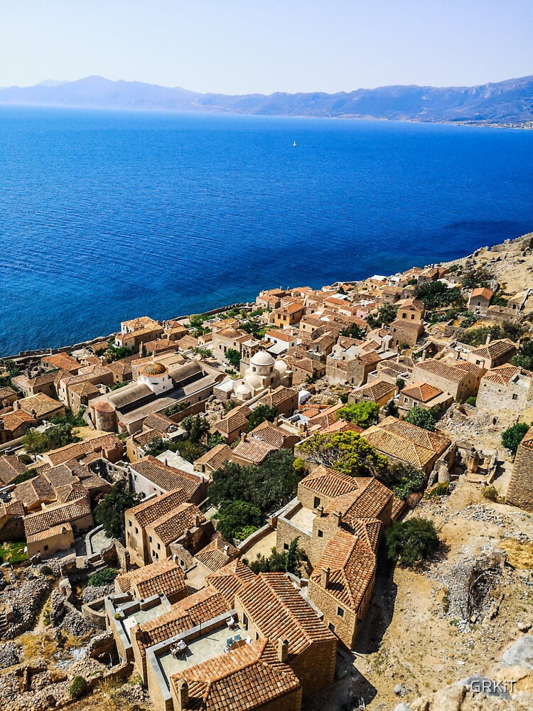 "Traditional houses in Monemvasia" Sticker for Sale by GRKiT Redbubble