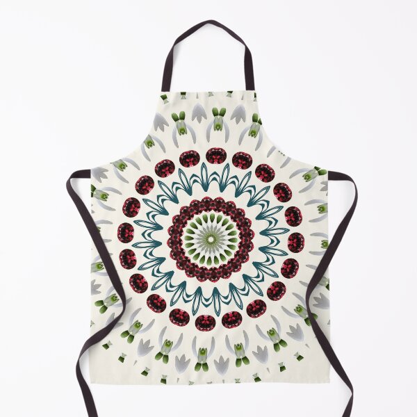 Item preview, January Birthday Garnet Birthstone & Snowdrop Flower Mandala designed and sold by TrendyArtPrints.