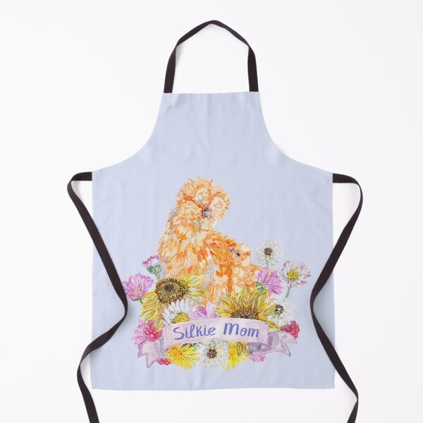 Item preview, Silkie Mom - Buff Silkie Hen and Chick with Summer Flowers designed and sold by becca-boyce.