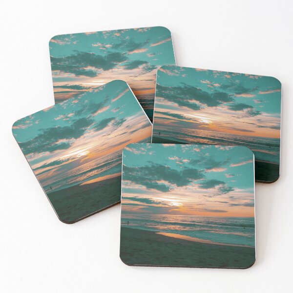 Item preview, Teal Dusk Beach Sunset designed and sold by thegraypocket.