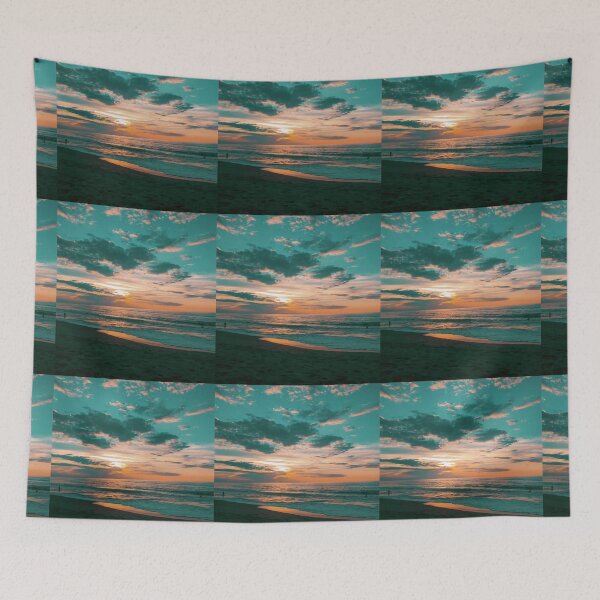 Item preview, Teal Dusk Beach Sunset designed and sold by thegraypocket.