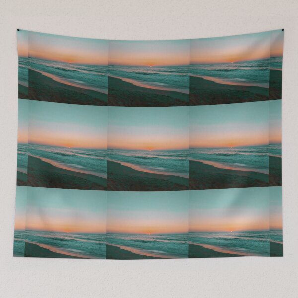 Item preview, Dawn Teal Beach Sunset designed and sold by thegraypocket.