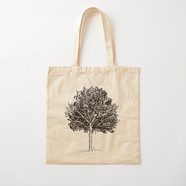 Linde Baum Tusche Zeichnung Aquarell Baumwolltasche