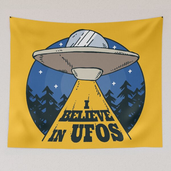 Item preview, I Believe In UFOs, Alien Spaceship Funny designed and sold by Singhe Design.
