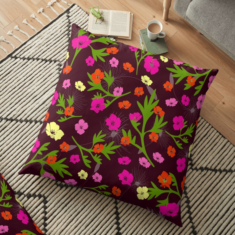 Wild Garden Floor Pillow
