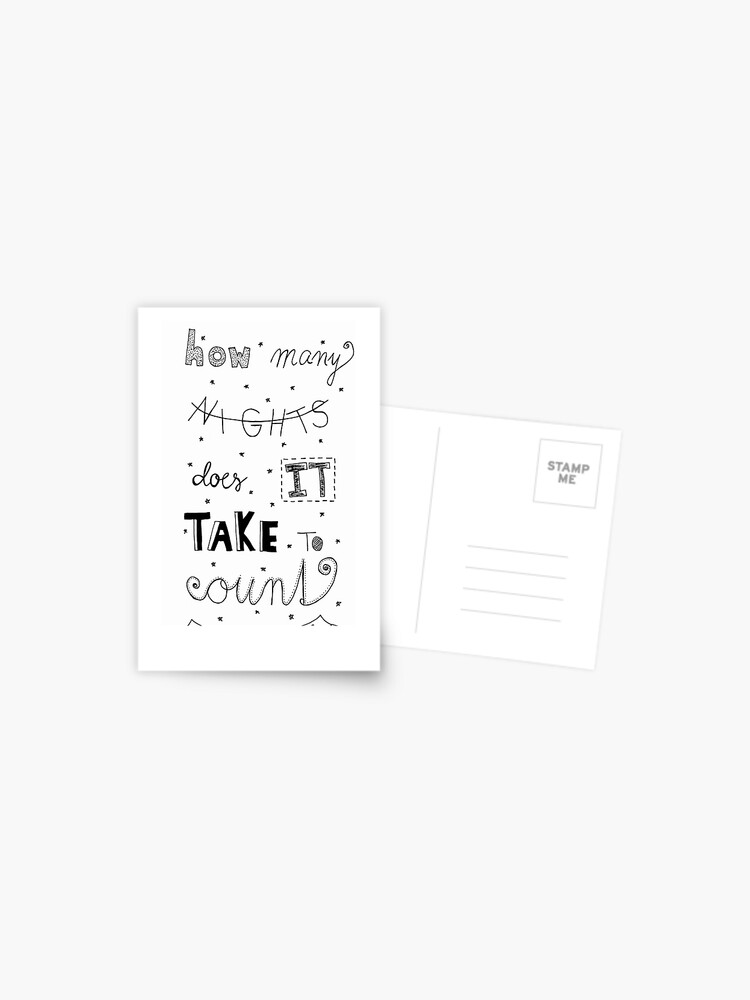 Infinity Lyrics Postcard By Njhchanges Redbubble