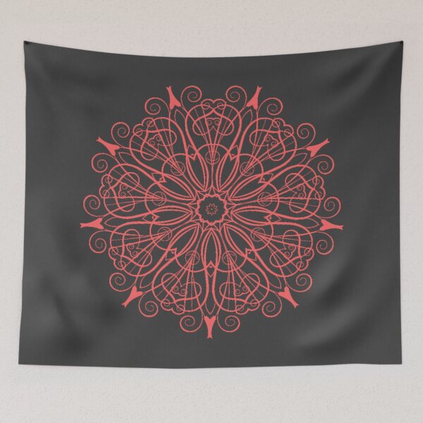 Item preview, Orange lace doily on dark gray designed and sold by Ninaeva.