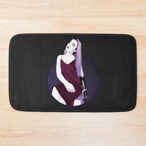 Item preview, Lady in a Dress with Prosthetic Arm | Avery - Pink & Purple (Dark Background) designed and sold by ladyfacecreates.