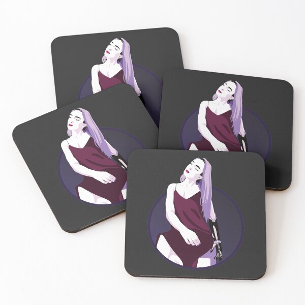 Item preview, Lady in a Dress with Prosthetic Arm | Avery - Pink & Purple (Dark Background) designed and sold by ladyfacecreates.