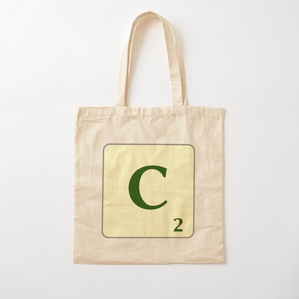 Fitxa de Scrabble de la C de 2 punts Bolsa de algodón