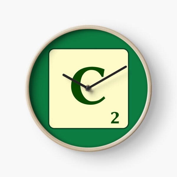 Fitxa de Scrabble de la C de 2 punts Reloj