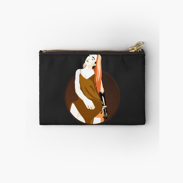 Item preview, Lady in a Dress with Prosthetic Arm | Avery - Yellow & Orange (Dark Background) designed and sold by ladyfacecreates.