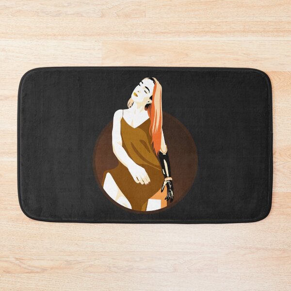 Item preview, Lady in a Dress with Prosthetic Arm | Avery - Yellow & Orange (Dark Background) designed and sold by ladyfacecreates.