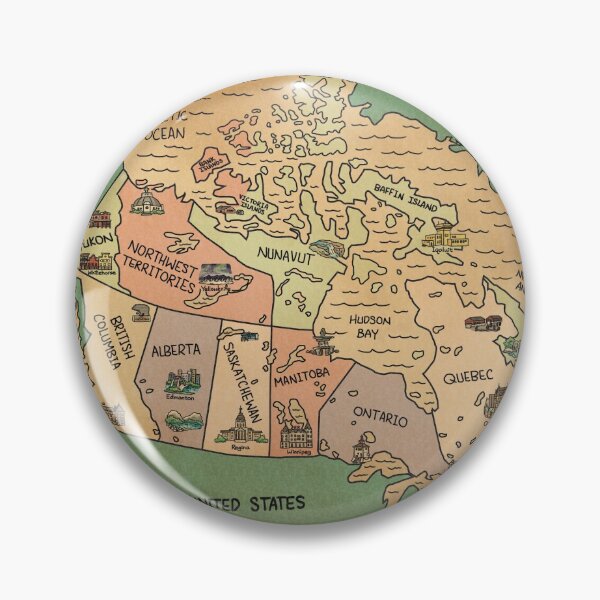 Item preview, Colorful Vintage Map of Canada designed and sold by Sheridan T.