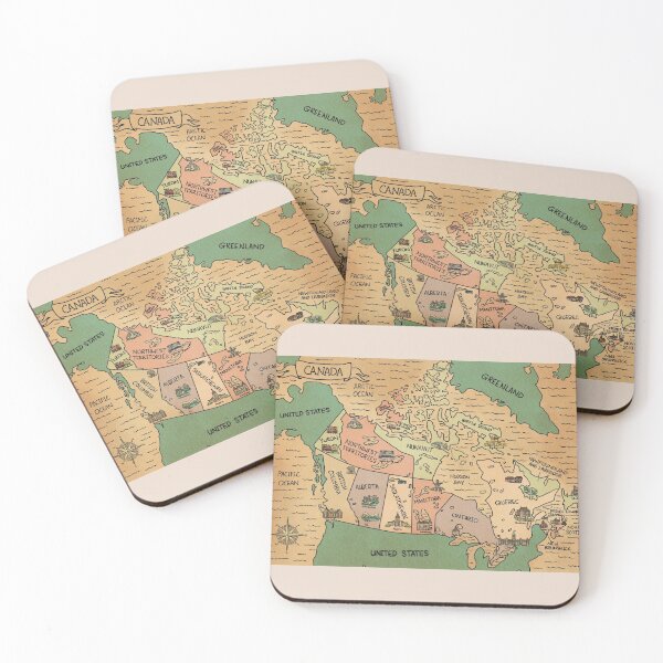 Item preview, Colorful Vintage Map of Canada designed and sold by Sheridan T.