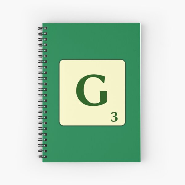 Fitxa de Scrabble de la G de 3 punts Cuaderno de espiral