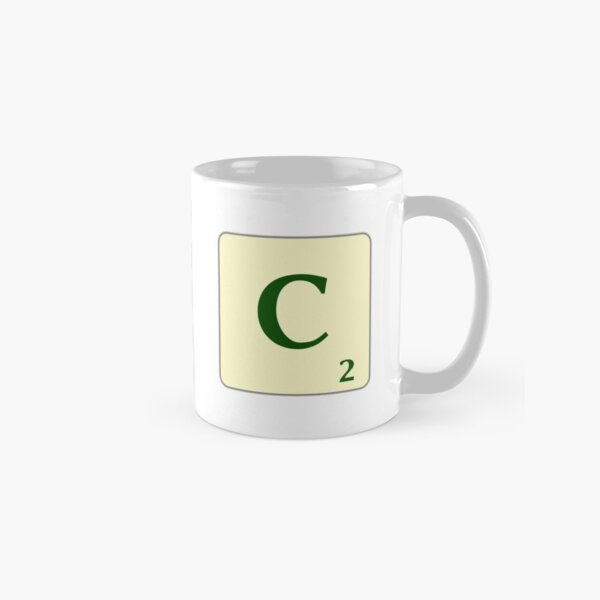 Fitxa de Scrabble de la C de 2 punts Taza clásica